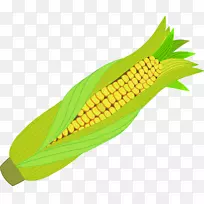 玉米芯上的玉米食品计算机图标-玉米