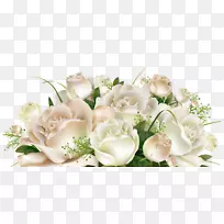 婚礼邀请函封装了附言-白玫瑰