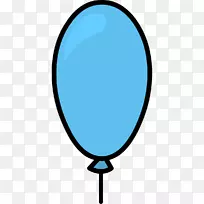 企鹅俱乐部蓝色气球水夹艺术气球