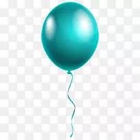 气球生日蓝色剪贴画-气球