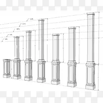 柱座门廊结构围护柱