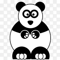 大熊猫熊夹艺术-GAMBAR Kartun熊猫