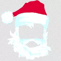 圣诞老人胡须，圣诞老人套装剪贴画-胡须和胡须