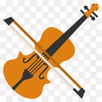 小提琴表情符号乐器弦乐器弓小提琴