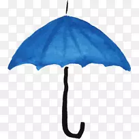 雨伞水彩画-雨伞