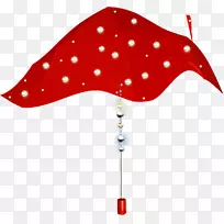 雨伞白点剪贴画-雨伞