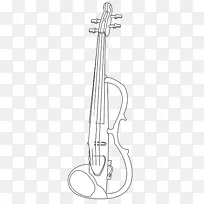 黑白电子小提琴剪贴画.小提琴