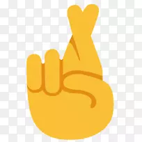 Emojipedia幸运手指拇指信号表情-手指
