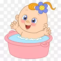 婴儿洗澡浴缸夹艺术-婴儿