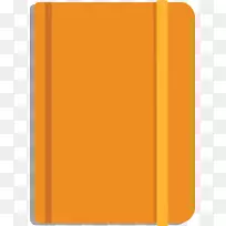 日记笔记簿剪贴画-图书剪贴画橙色