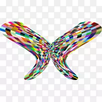 蝴蝶几何平均剪贴画翅膀