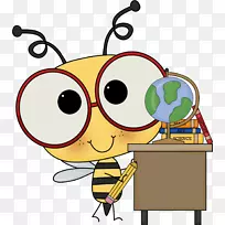 蜜蜂小学数学学校剪贴画-备注2.0