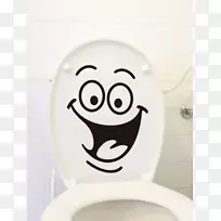 厕所贴纸贴笑脸浴室-厕所