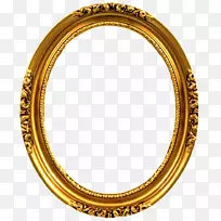 镜框金色椭圆形装饰艺术装饰.镜子