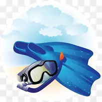 水下潜水和浮潜面具潜水和游泳鳍