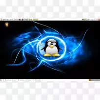 图克斯赛车企鹅桌面壁纸linux-linux