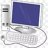 电脑键盘台式电脑个人电脑剪贴画电脑台式电脑