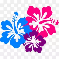 夏威夷插花艺术-美丽的夏威夷剪贴画