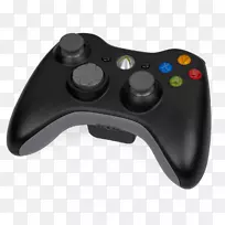 黑色xbox 360控制器游戏控制器视频游戏控制台-xbox