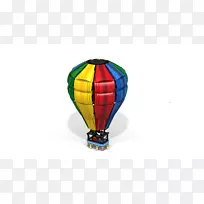 热气球飞行乐高创意.气球