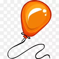 气球橙色剪辑艺术-气球