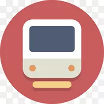 火车轨道运输有轨电车快速运输计算机图标.列车