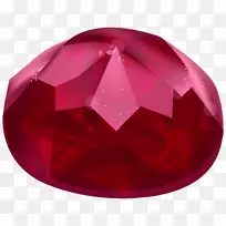 红色钻石宝石剪贴画-钻石
