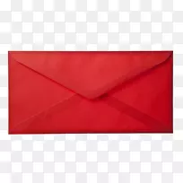 纸矩形红方信封邮件