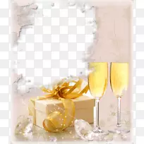 香槟酒玻璃新年派对-婚礼