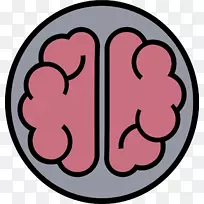 人脑标志蓝脑项目剪贴画-脑