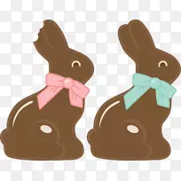 复活节兔子巧克力蛋糕巧克力兔夹艺术巧克力兔子剪贴画