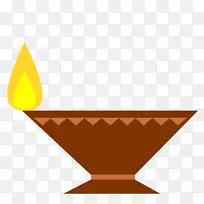 Diwali diya油灯剪贴画-排灯节
