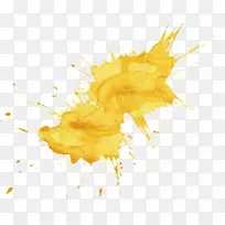 黄色水彩画桌面壁纸.水彩