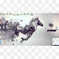 桌面壁纸高清电视显示分辨率创意艺术水彩画动物