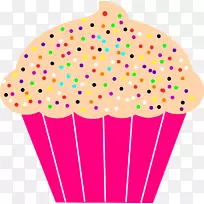 蛋糕生日蛋糕剪贴画-纸杯蛋糕