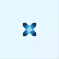 蓝色品牌标志-x
