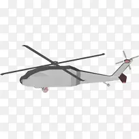 直升机Sikorsky呃-60黑鹰低聚三维计算机图形剪辑艺术-直升机