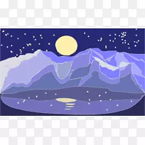 山景夜空小山夜