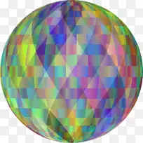 球面紫色几何抽象圆-几何