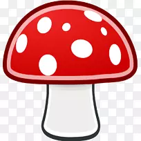 真菌普通蘑菇剪贴画-蘑菇