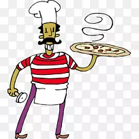 比萨饼烹饪食品剪贴画-厨师
