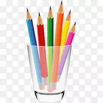 彩色铅笔，蜡笔，剪贴画.蜡笔
