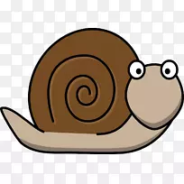 蜗牛动画软体动物剪贴画-蜗牛