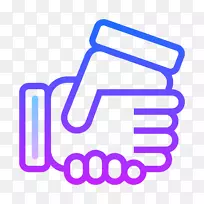 计算机图标像按钮图标一样，手握拇指信号。
