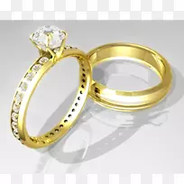 耳环，结婚戒指，订婚戒指，珠宝.戒指