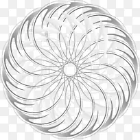 黑白圆圈抽象艺术单色