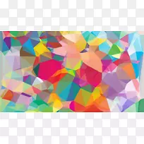 彩色几何图形4k分辨率超高清晰度电视壁纸几何图案