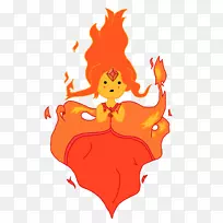 火焰公主绘画艺术剪贴画-我火焰