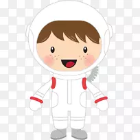 宇航员太空服剪辑艺术-男孩