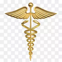 卡德修斯作为医护人员的象征，卡杜修斯作为医疗保健的象征-上帝